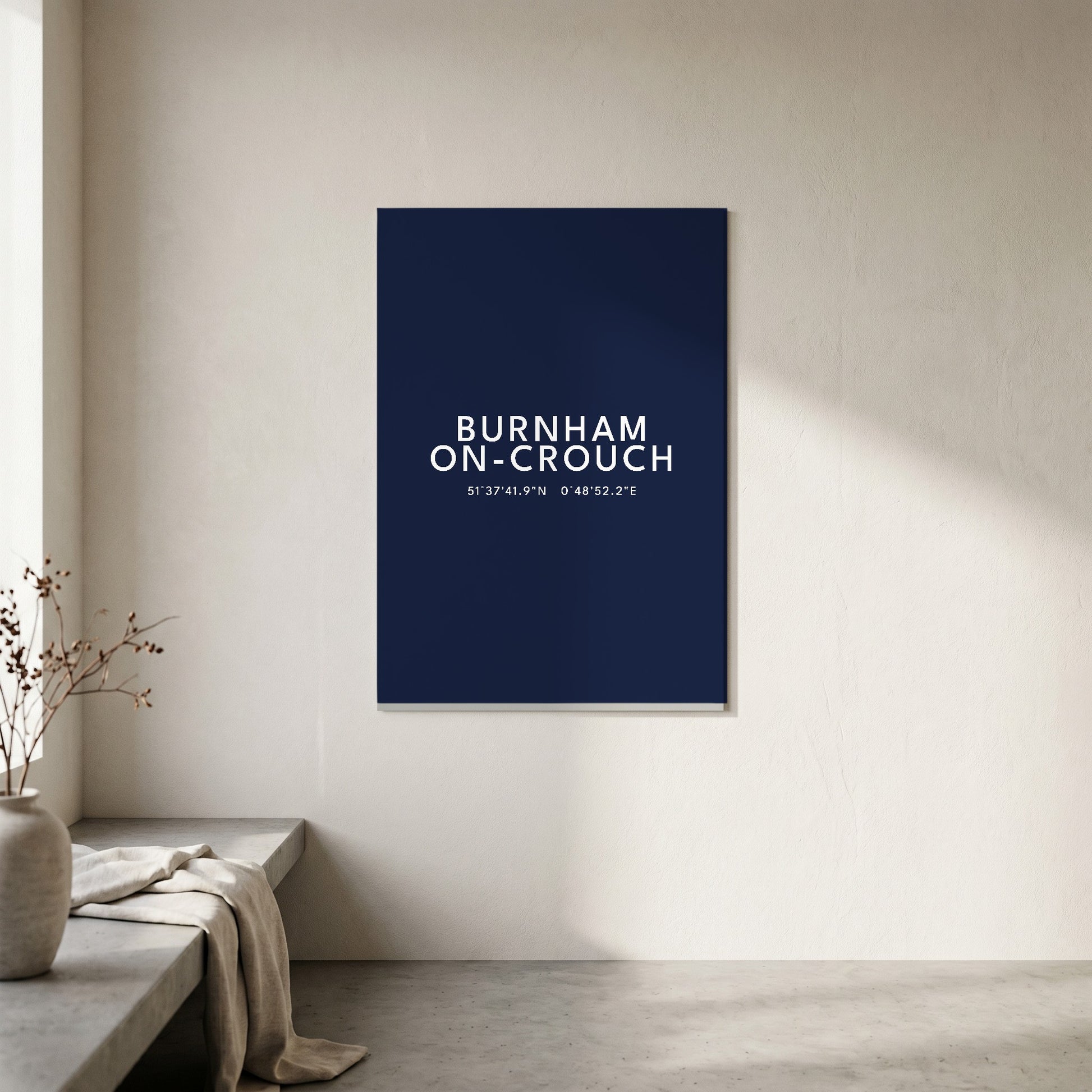 Burnham-On-Crouch coordinates print — Your Town Merch