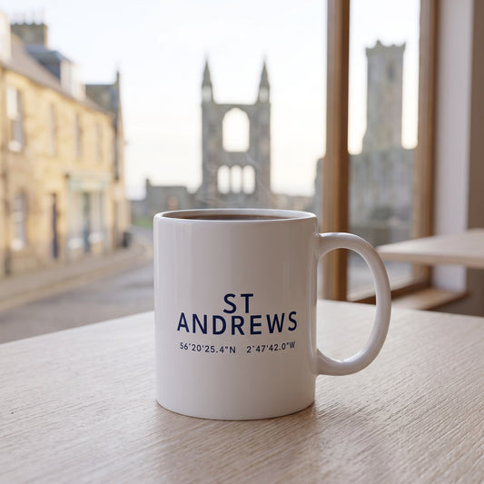 St Andrews — Coordinates Ceramic Mug