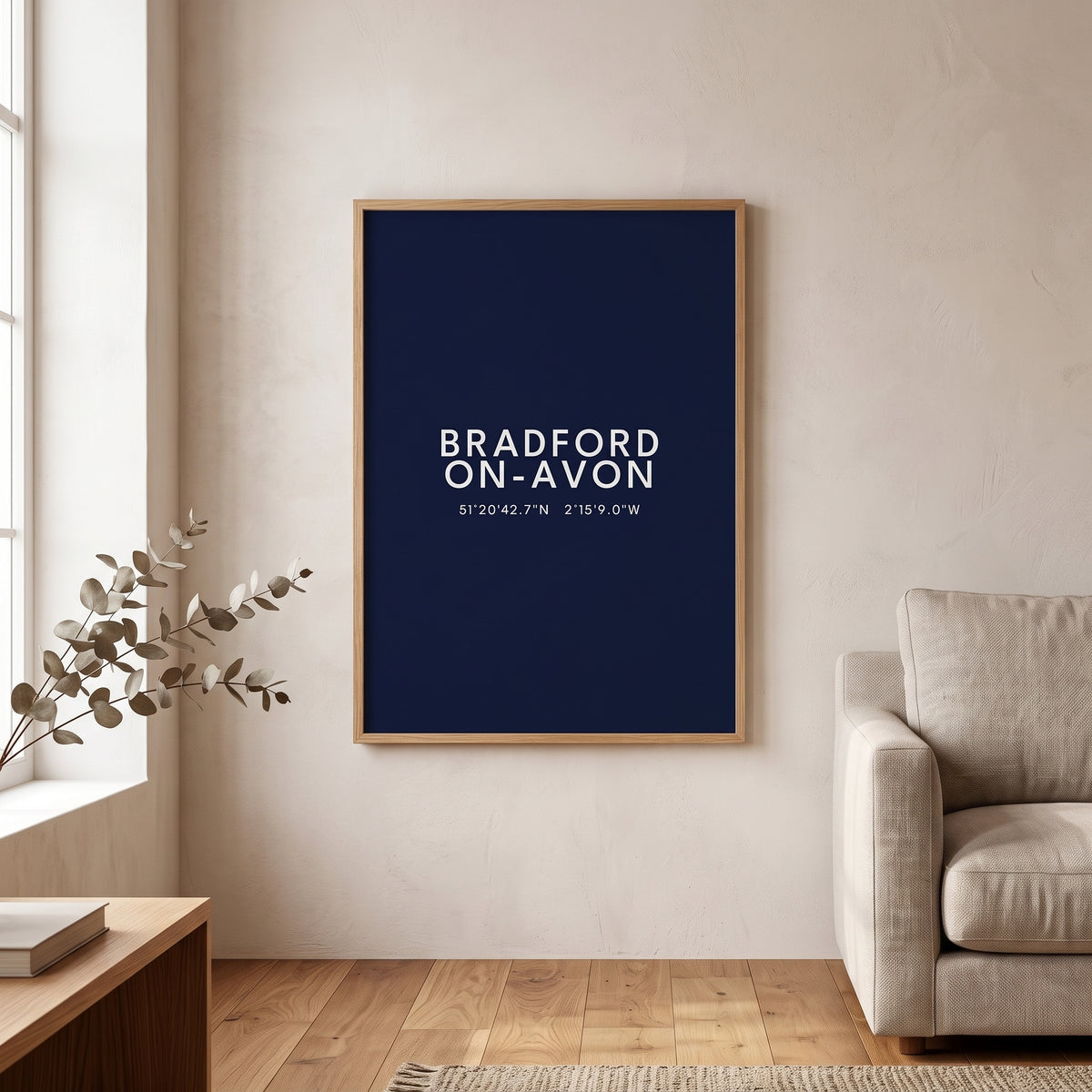 Your Town Merch — Bradford-on-Avon Coordinates Print lifestyle