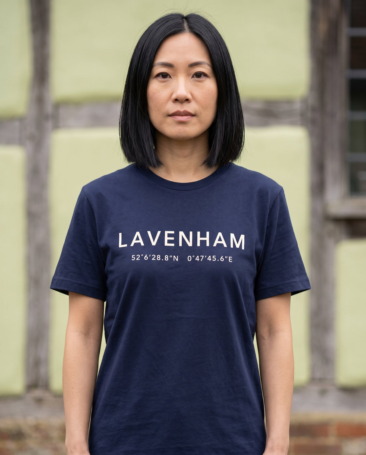 Your Town Merch — Lavenham Coordinates Navy Tee lifestyle