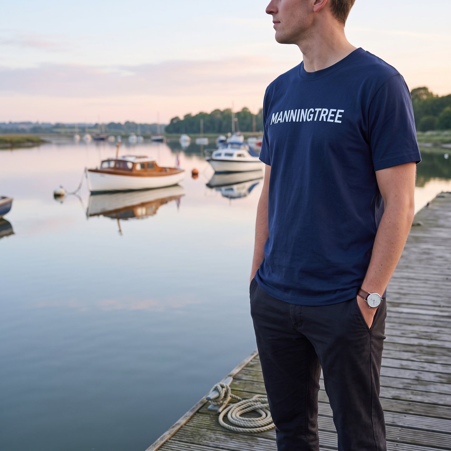 Manningtree — Navy Tee