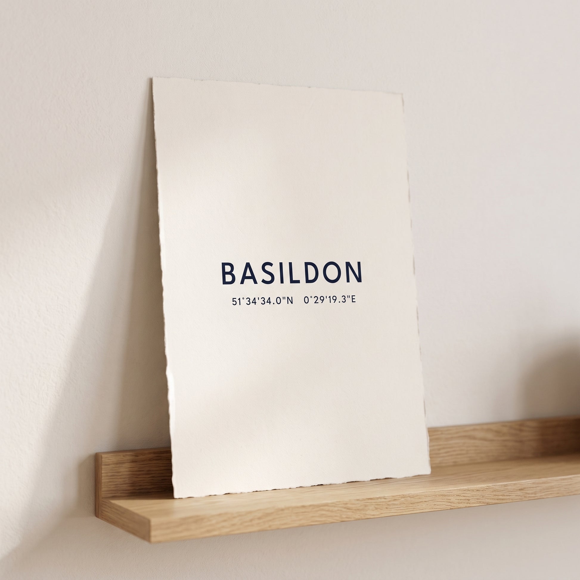 Your Town Merch — Basildon Coordinates Print (unframed) lifestyle