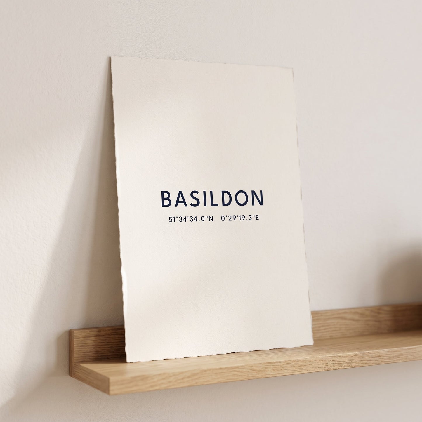 Basildon — Coordinates Print (White)