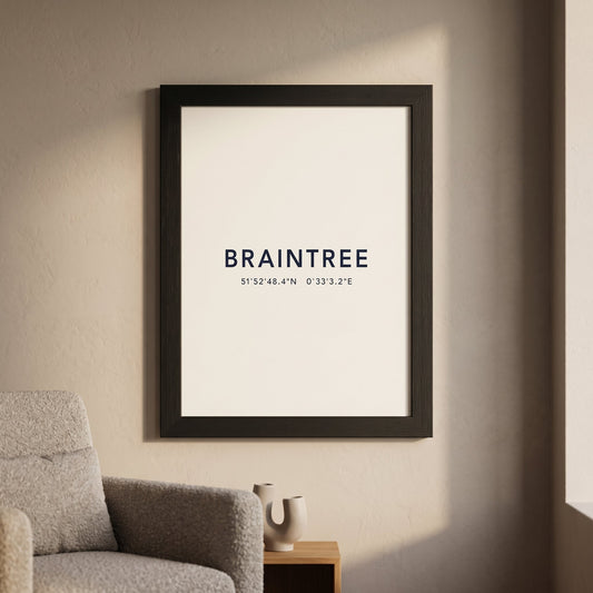 Braintree — Framed Coordinates Print