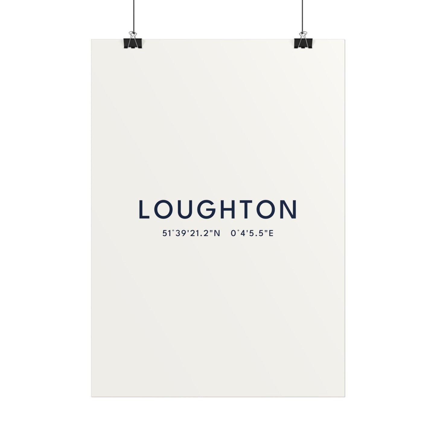 Loughton — Coordinates Print (White)