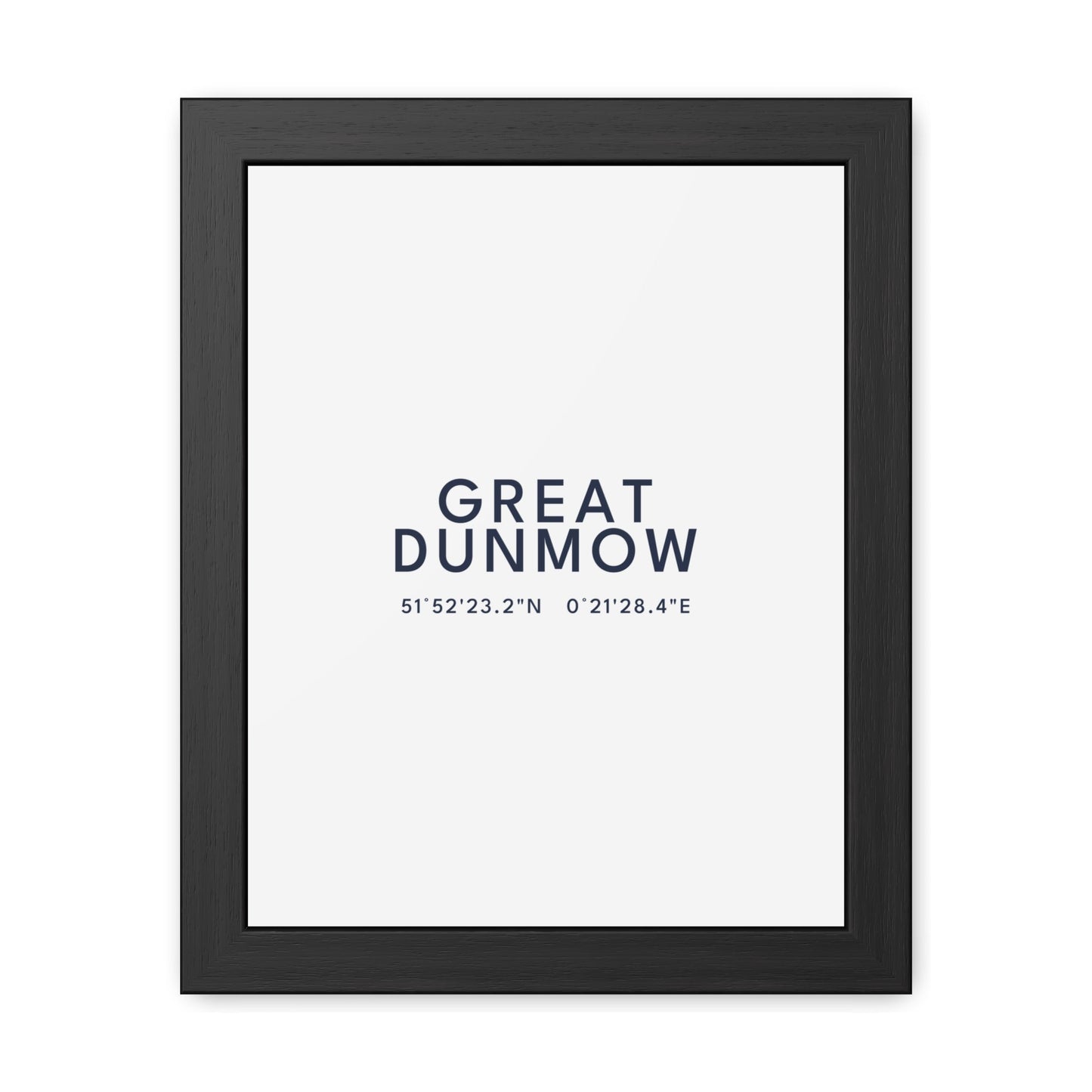 Great Dunmow — Framed Coordinates Print