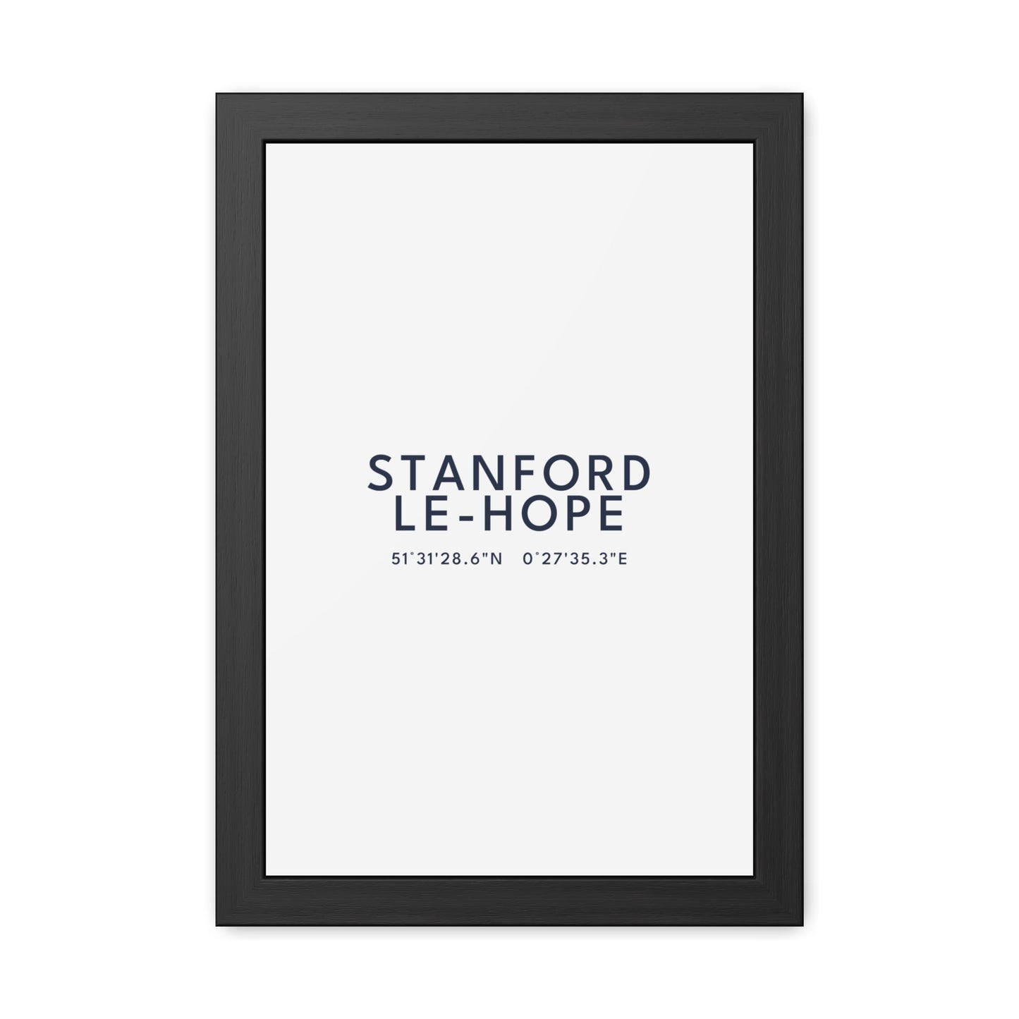 Stanford-le-Hope — Framed Coordinates Print