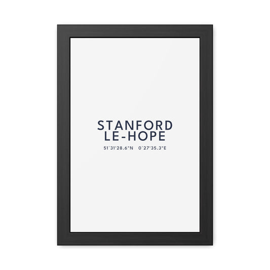 Stanford-le-Hope — Framed Coordinates Print