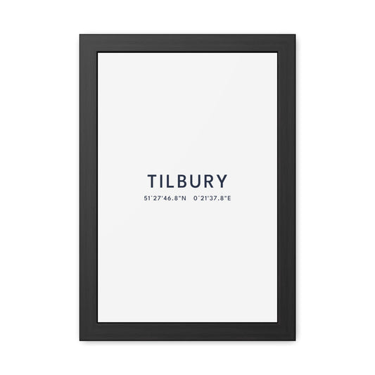 Tilbury — Framed Coordinates Print
