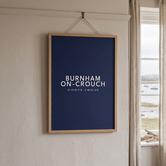 Burnham-on-Crouch — Coordinates Print