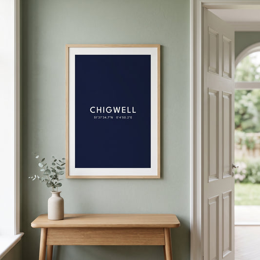 Chigwell — Coordinates Print
