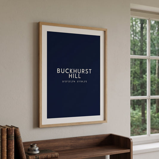 Buckhurst Hill — Coordinates Print