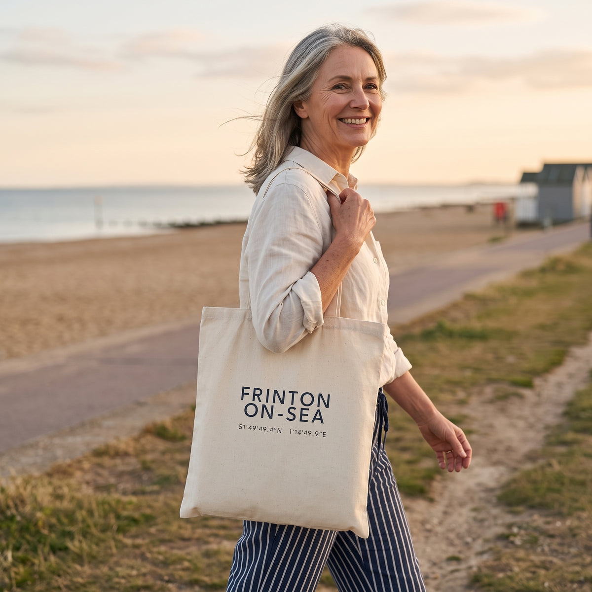 Frinton-on-Sea — Coordinates Natural Tote