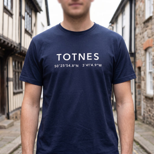 Totnes — Coordinates Navy Tee