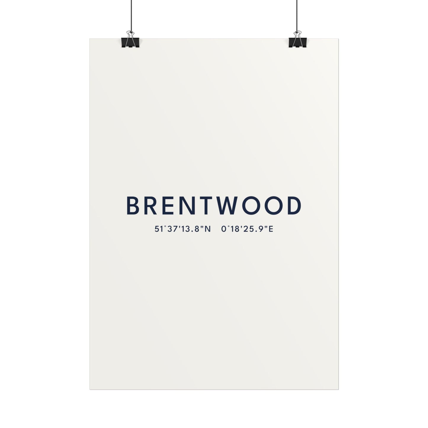 Brentwood — Coordinates Print (White)