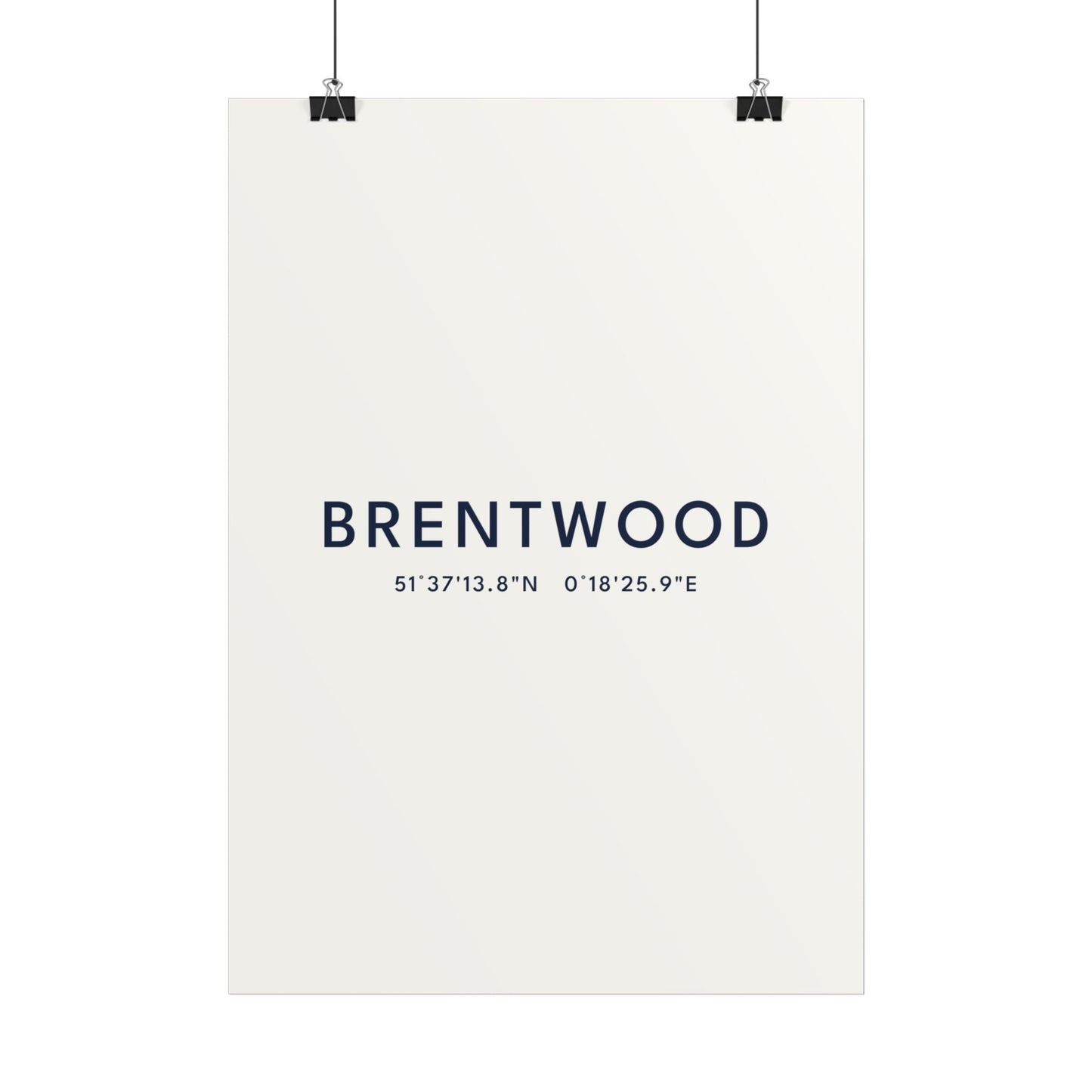 Brentwood — Coordinates Print (White)