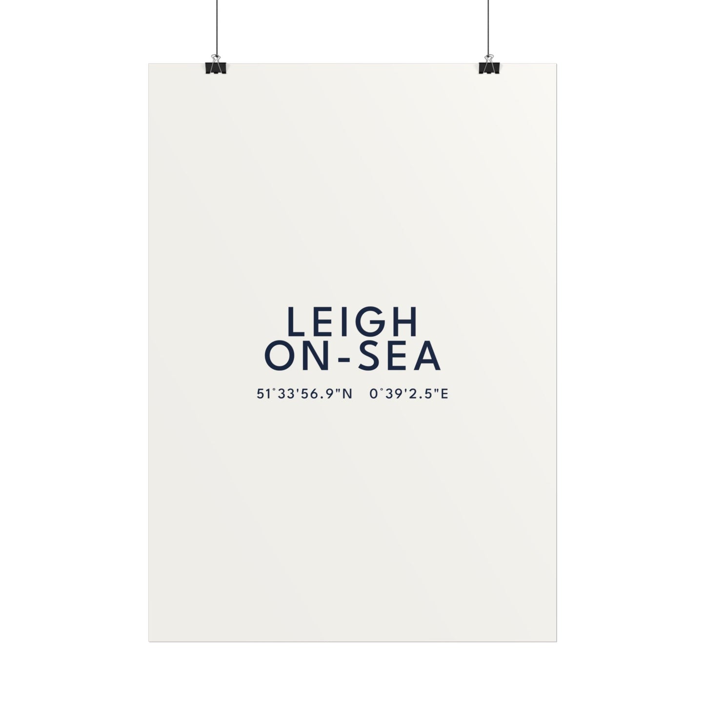 Leigh-on-Sea — Coordinates Print (White)