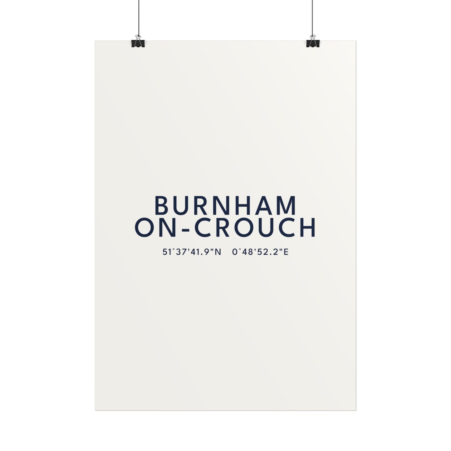 Burnham-on-Crouch — Coordinates Print (White)