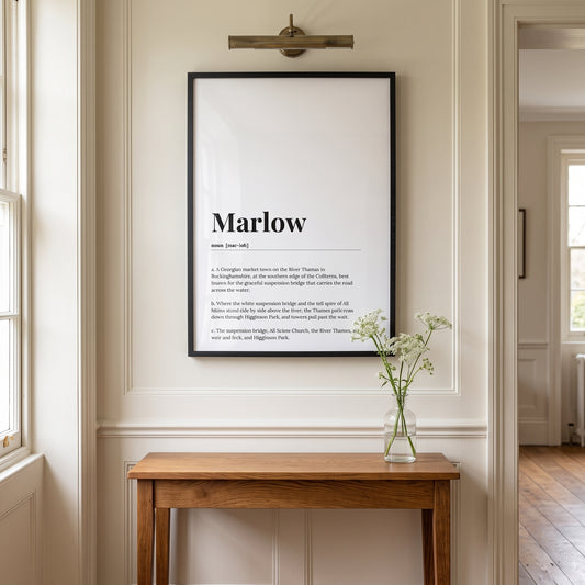 Marlow — Framed Dictionary Print
