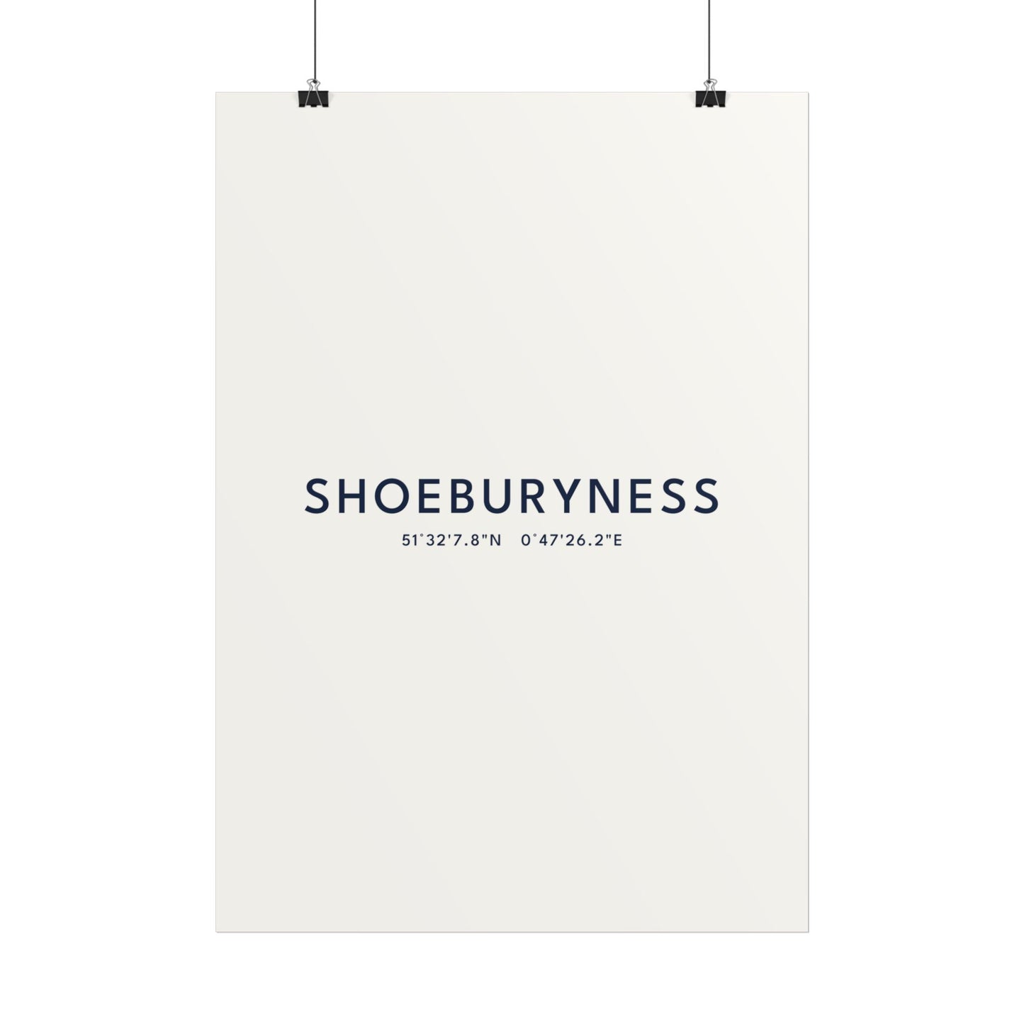 Shoeburyness — Coordinates Print (White)