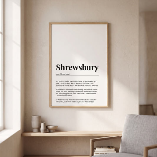 Shrewsbury — Dictionary Print