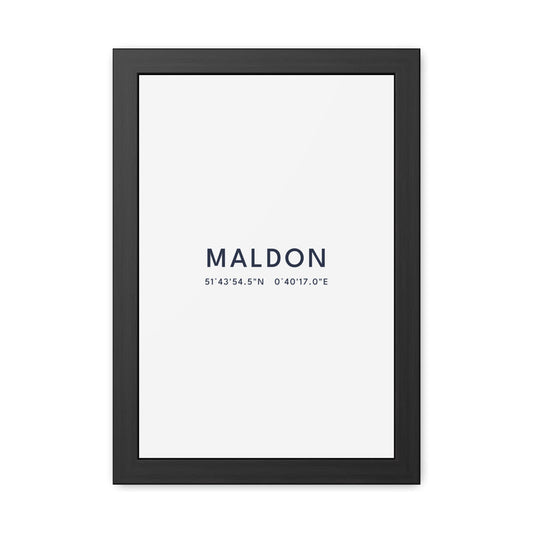 Maldon — Framed Coordinates Print