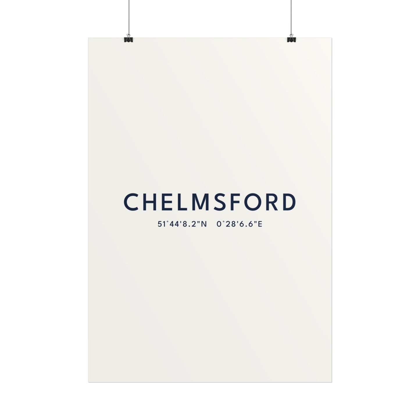 Chelmsford — Coordinates Print (White)
