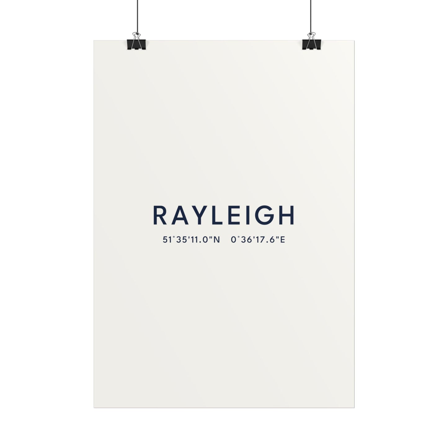 Rayleigh — Coordinates Print (White)