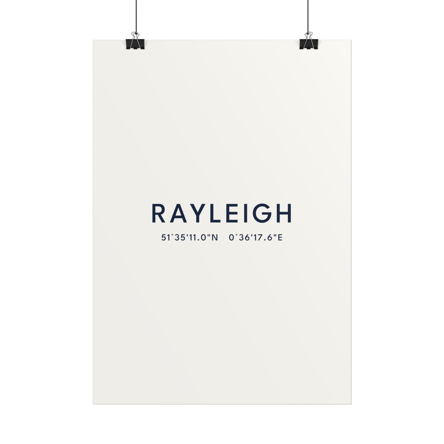 Rayleigh — Coordinates Print (White)