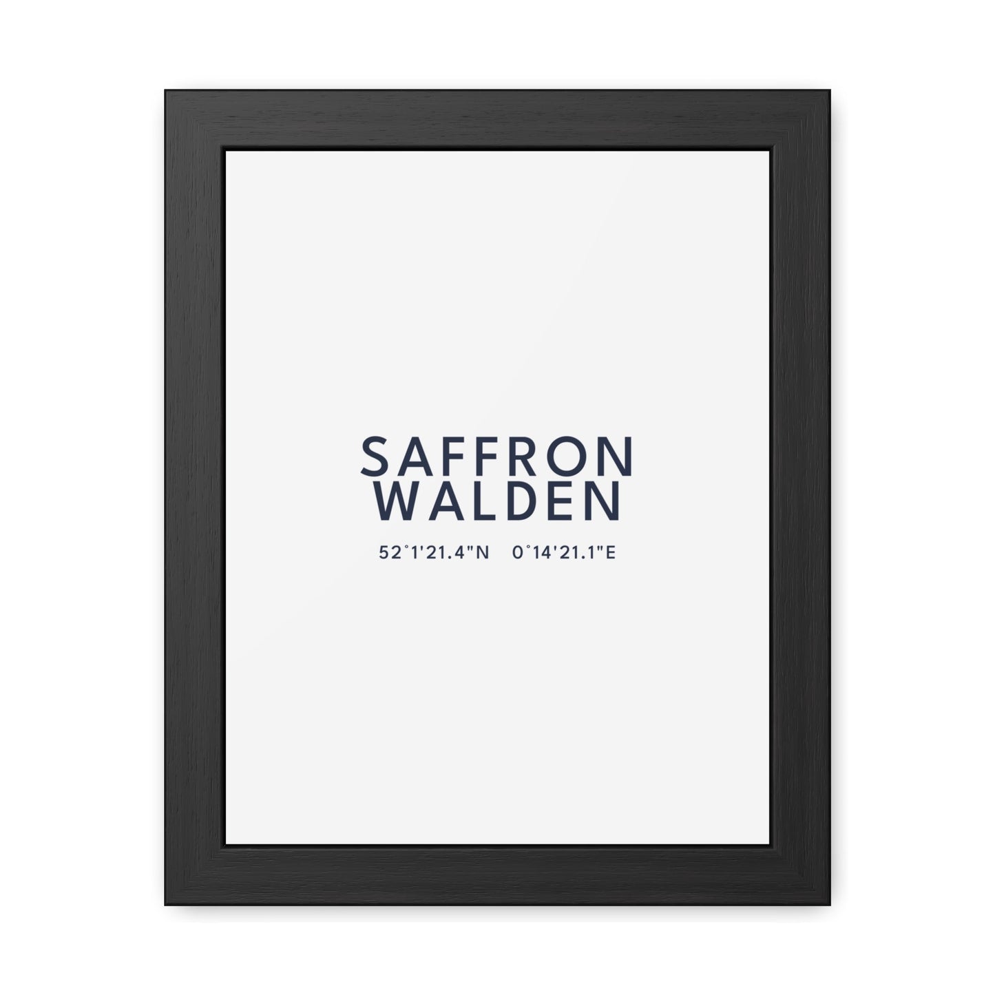 Saffron Walden — Framed Coordinates Print