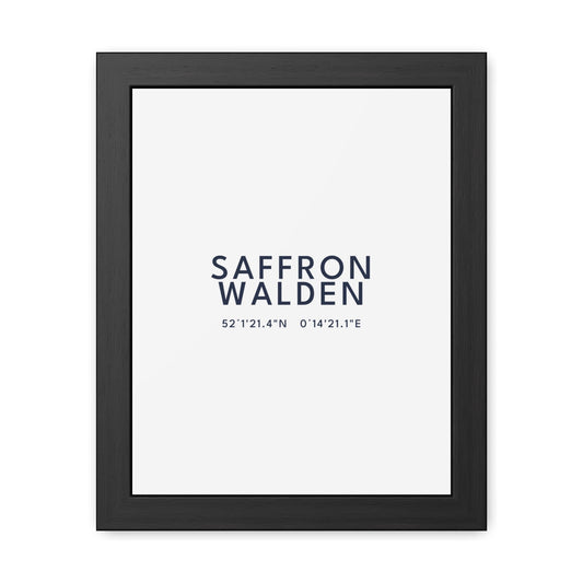 Saffron Walden — Framed Coordinates Print