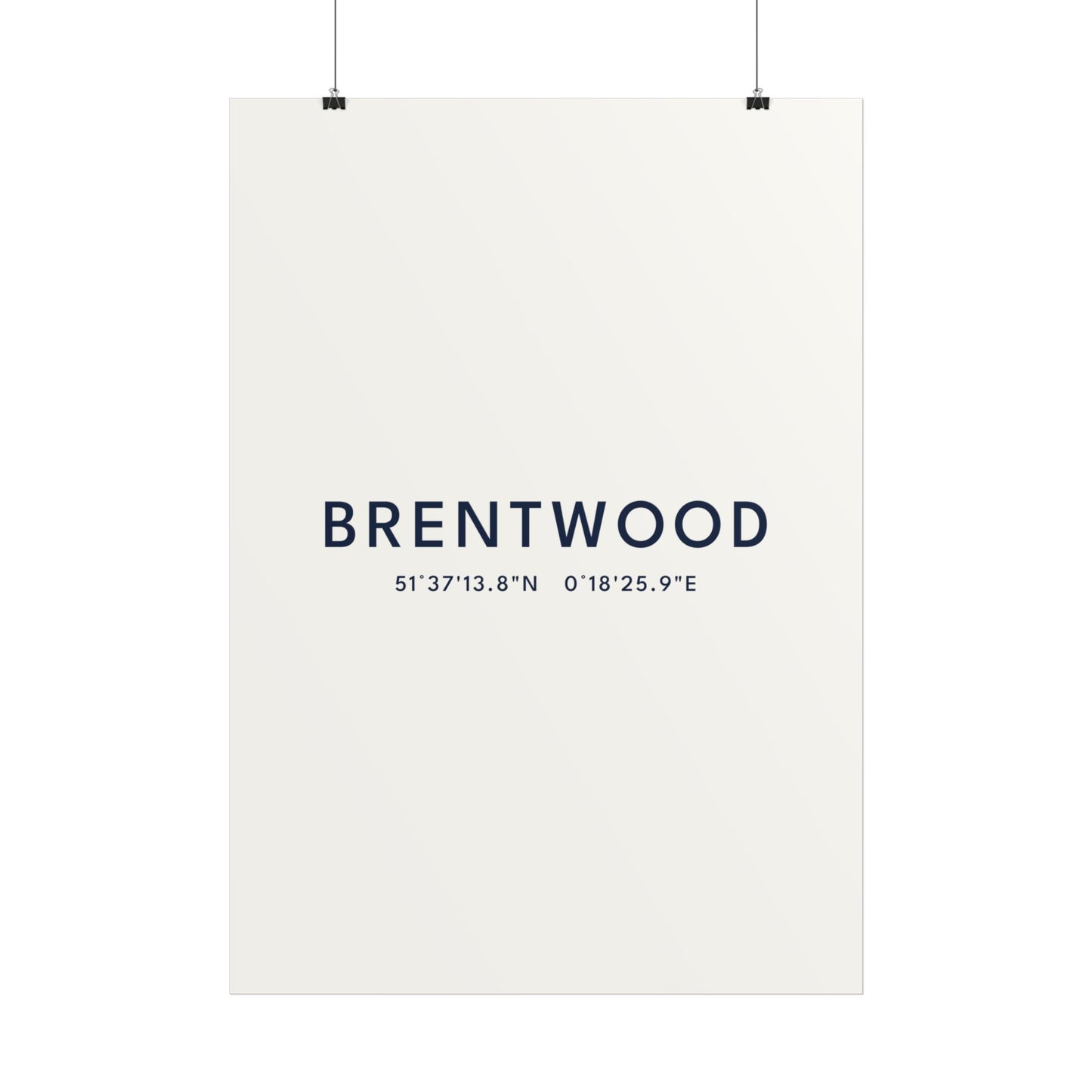 Brentwood — Coordinates Print (White)