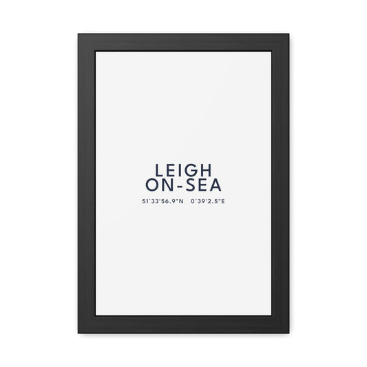 Leigh-on-Sea — Framed Coordinates Print