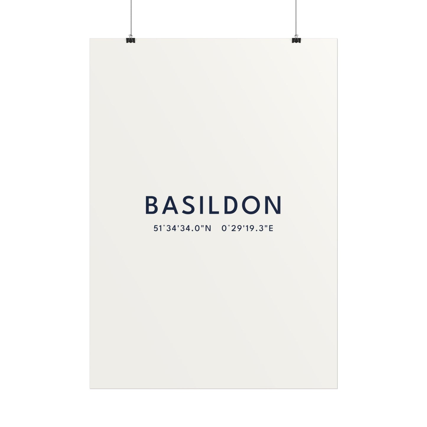 Basildon — Coordinates Print (White)