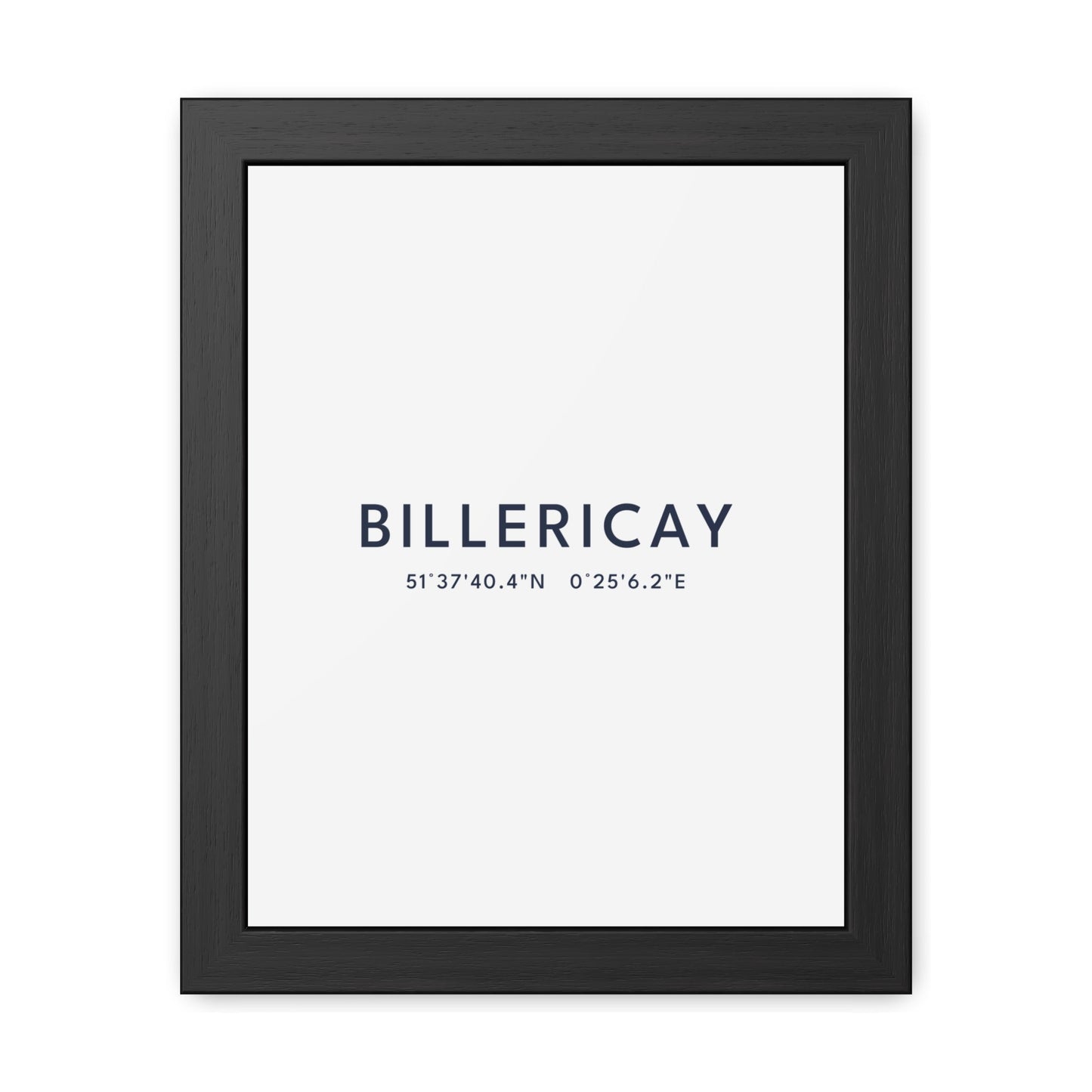 Billericay — Framed Coordinates Print