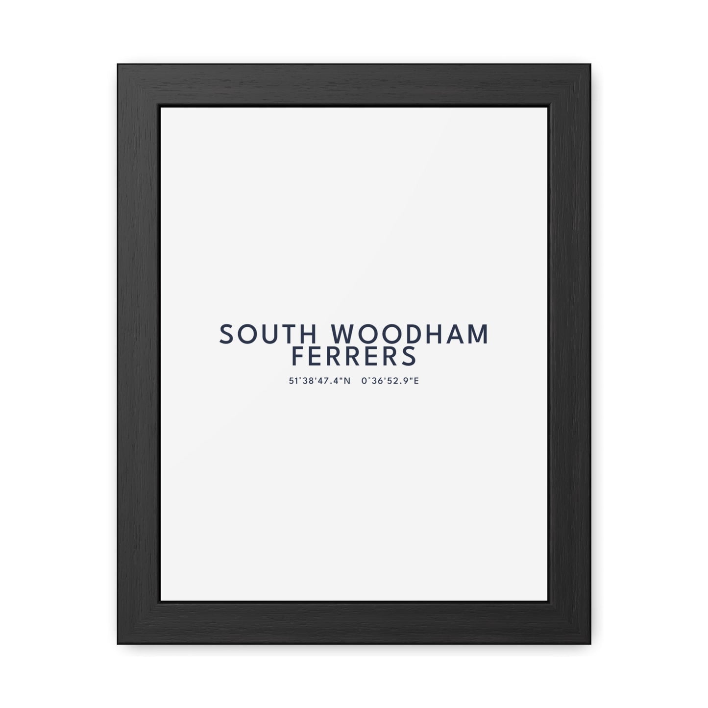 South Woodham Ferrers — Framed Coordinates Print