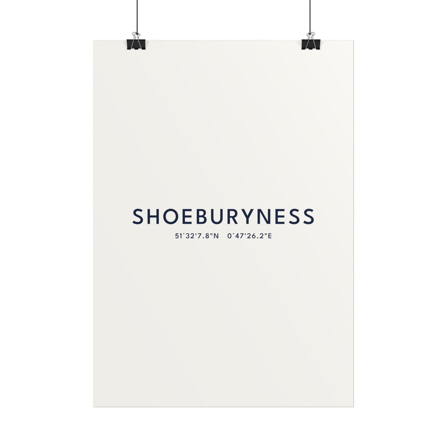 Shoeburyness — Coordinates Print (White)