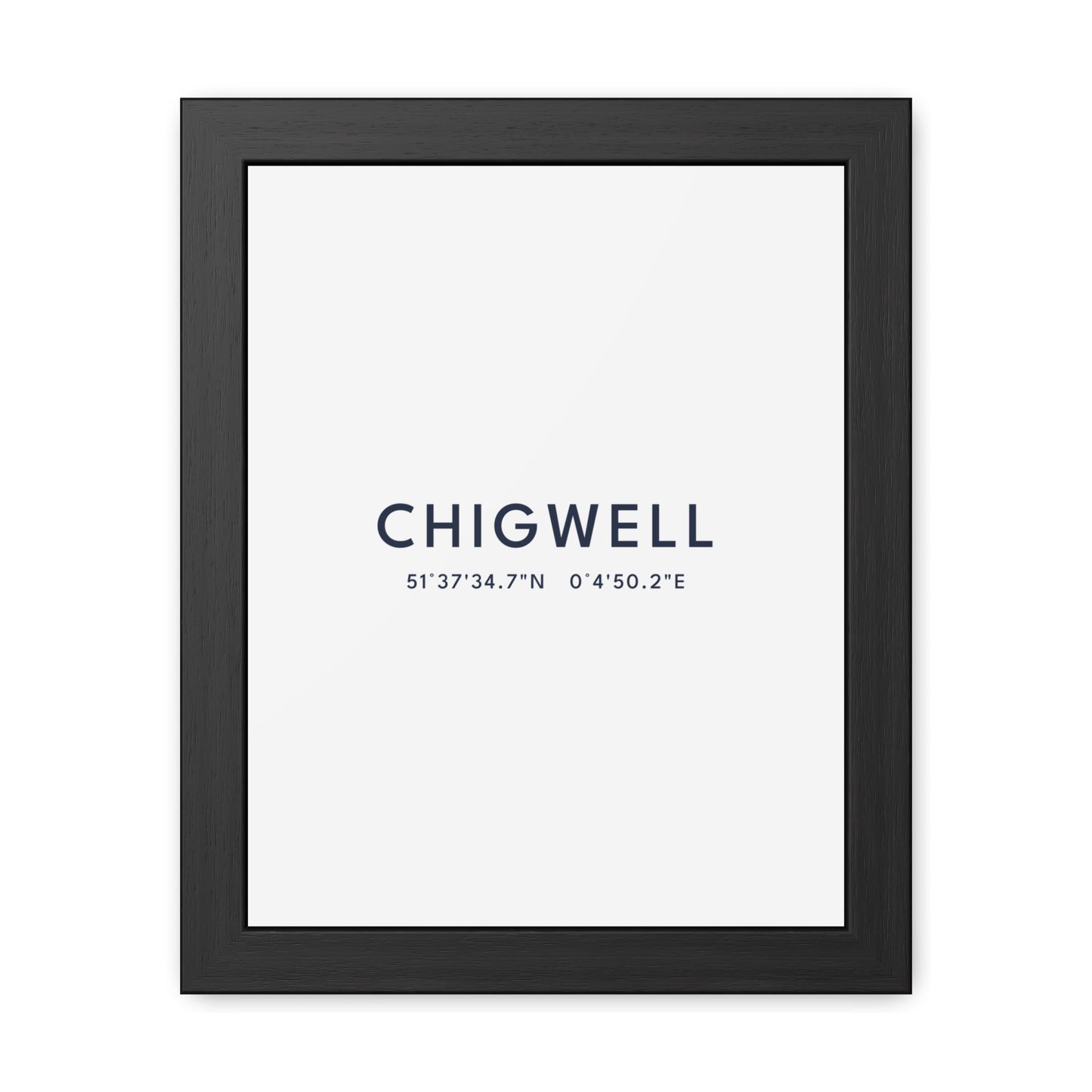 Chigwell — Framed Coordinates Print