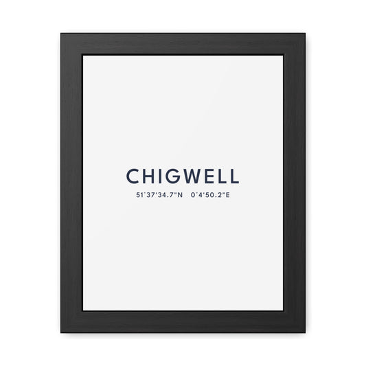 Chigwell — Framed Coordinates Print
