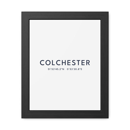 Colchester — Framed Coordinates Print