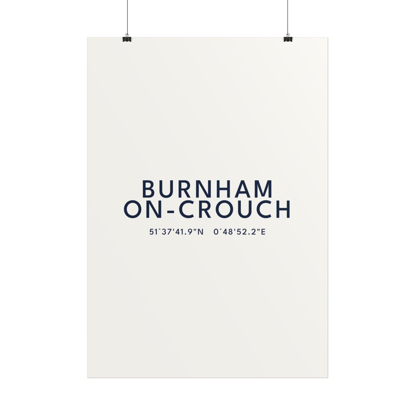 Burnham-on-Crouch — Coordinates Print (White)