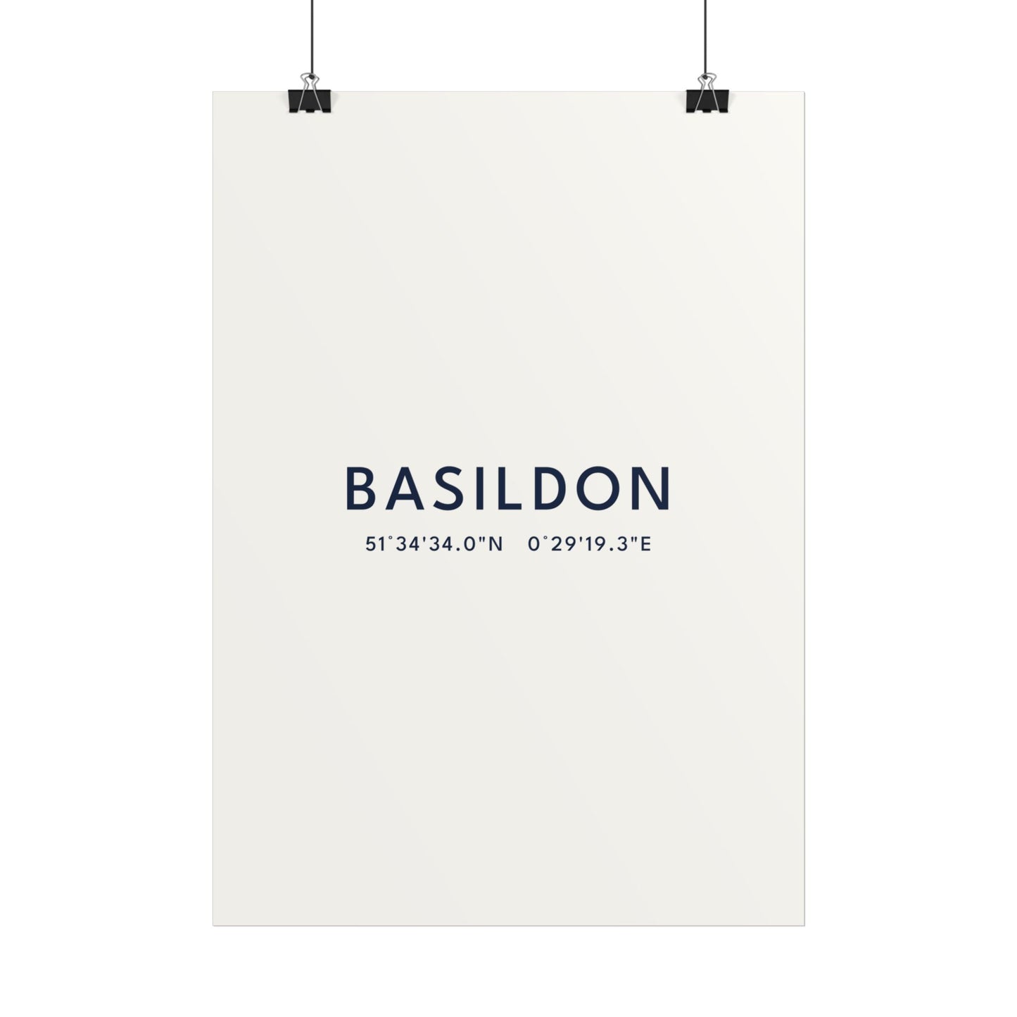 Basildon — Coordinates Print (White)