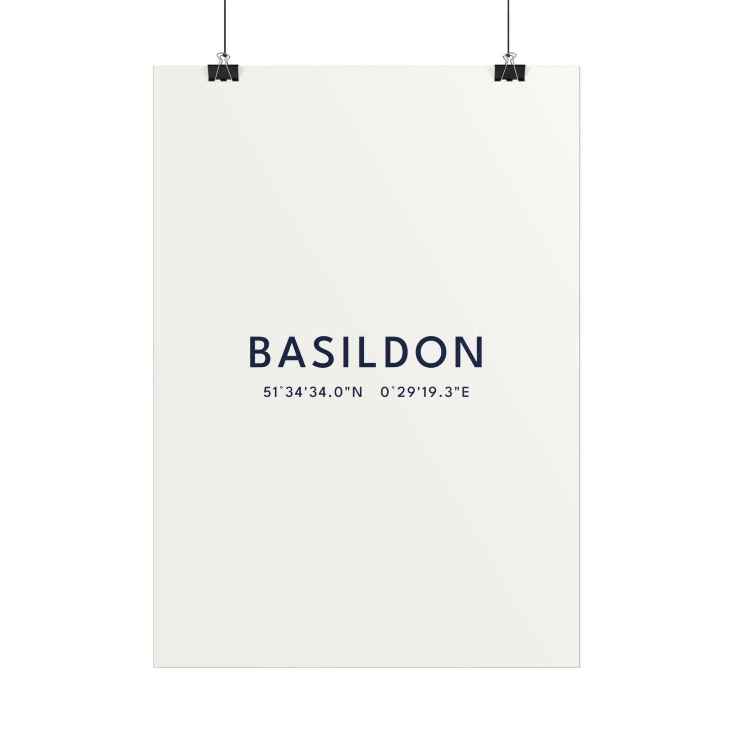 Basildon — Coordinates Print (White)