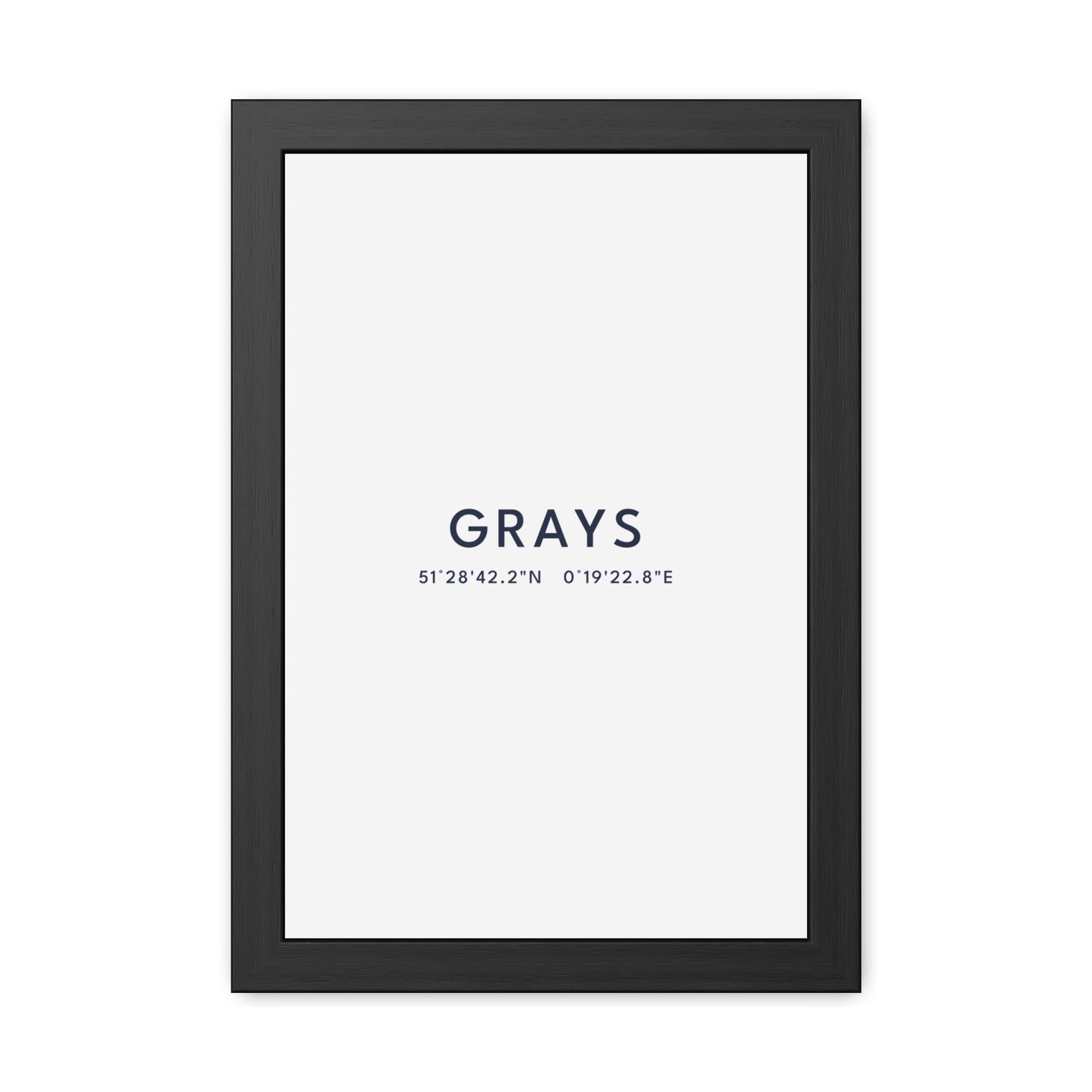 Grays — Framed Coordinates Print