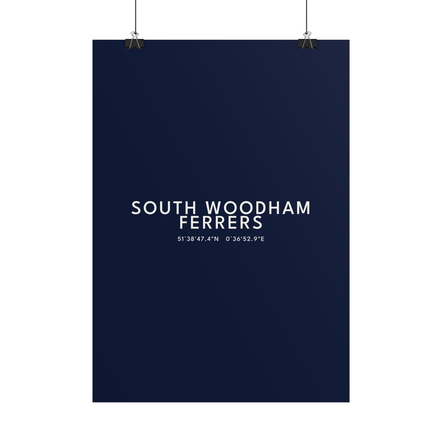South Woodham Ferrers — Coordinates Print
