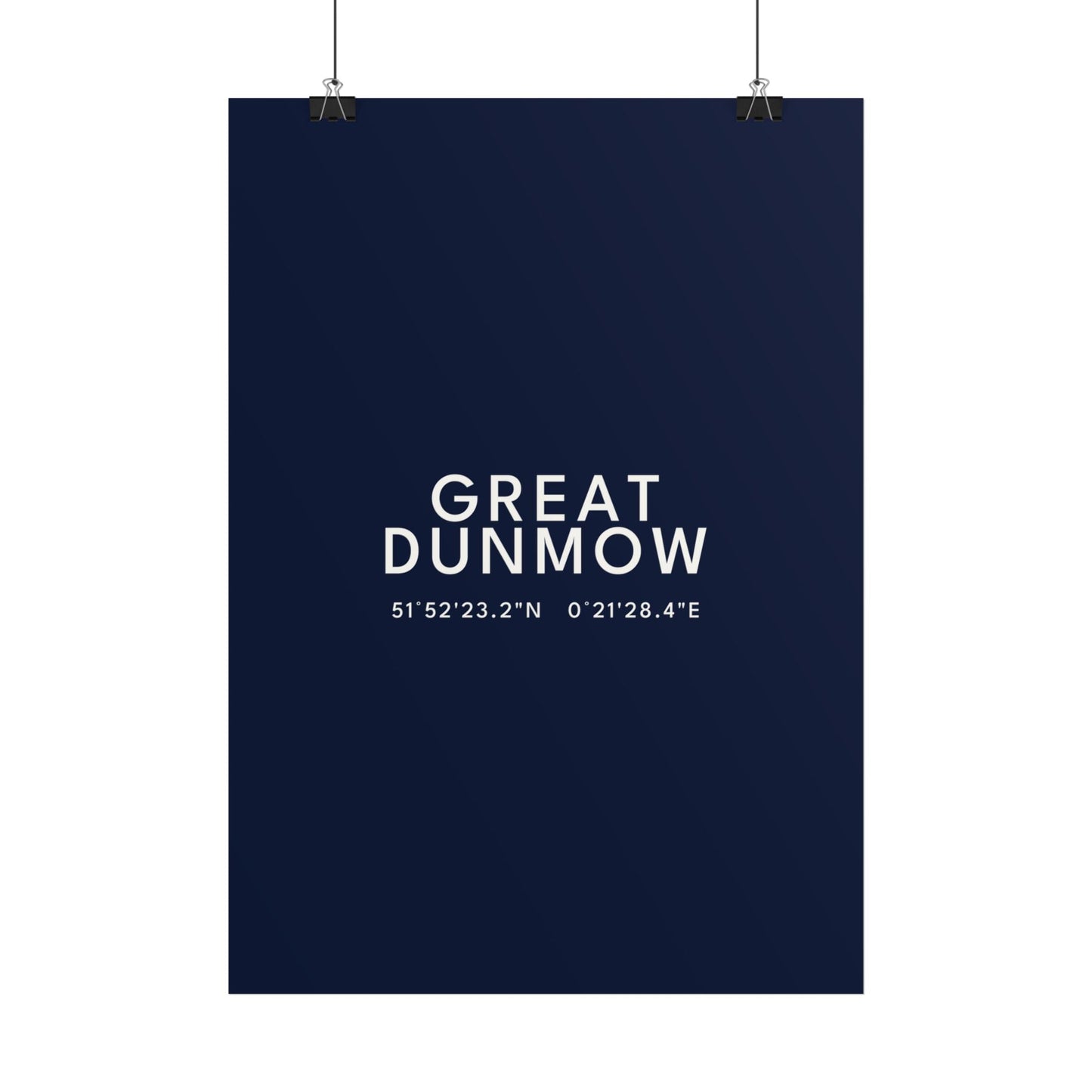 Great Dunmow — Coordinates Print