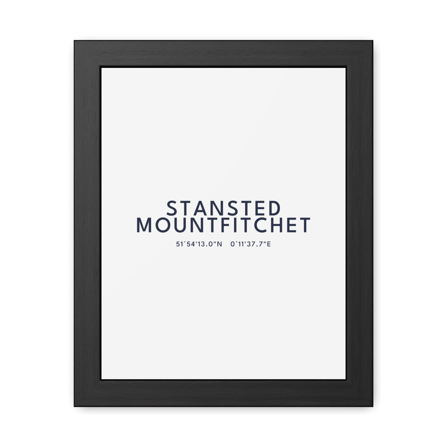 Stansted Mountfitchet — Framed Coordinates Print