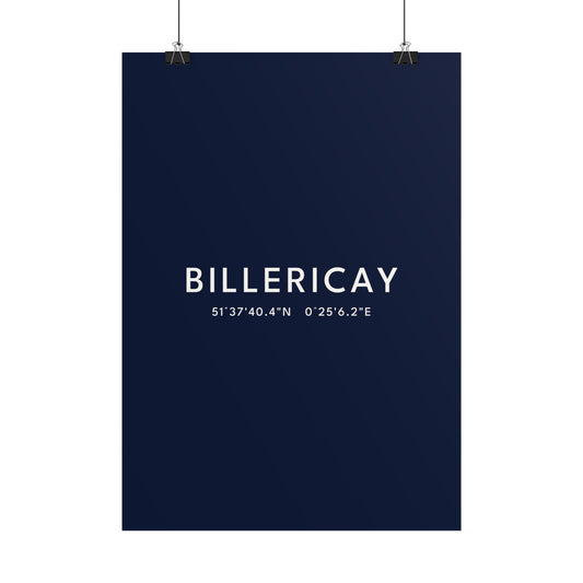 Billericay — Coordinates Print