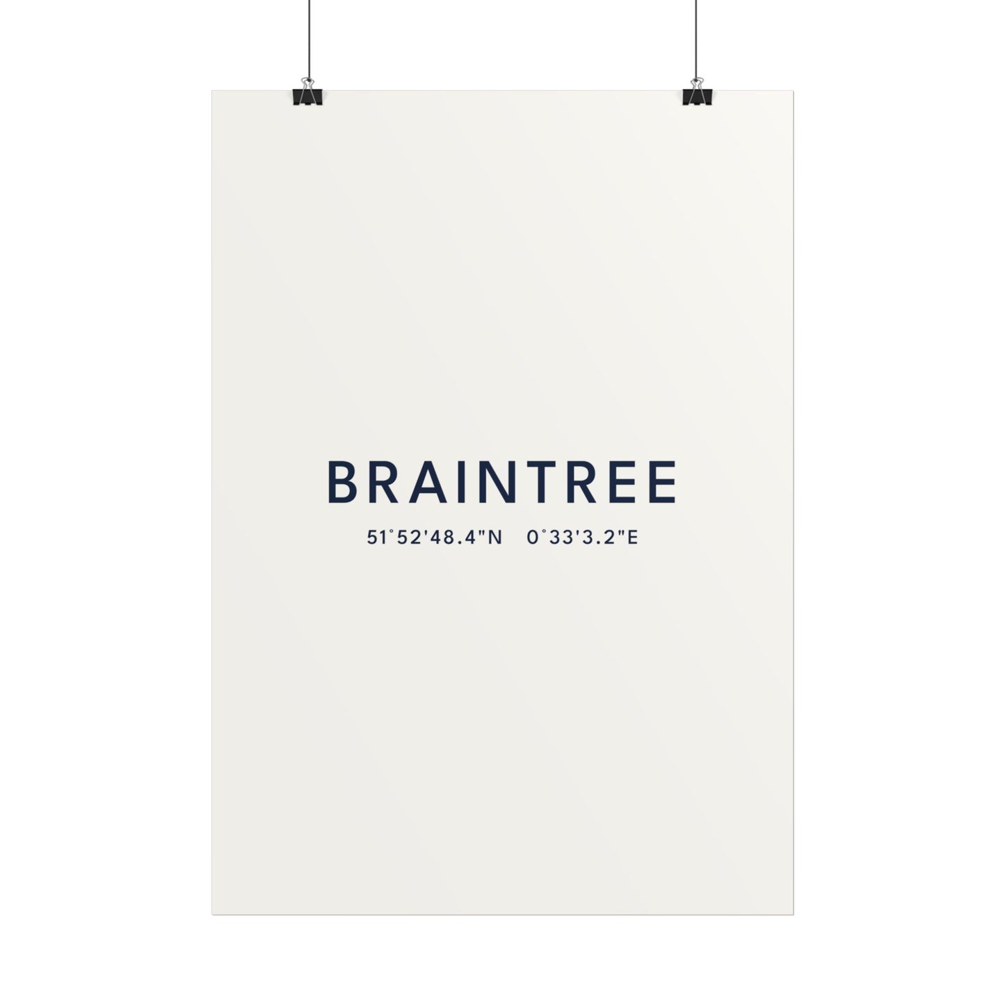 Braintree — Coordinates Print (White)