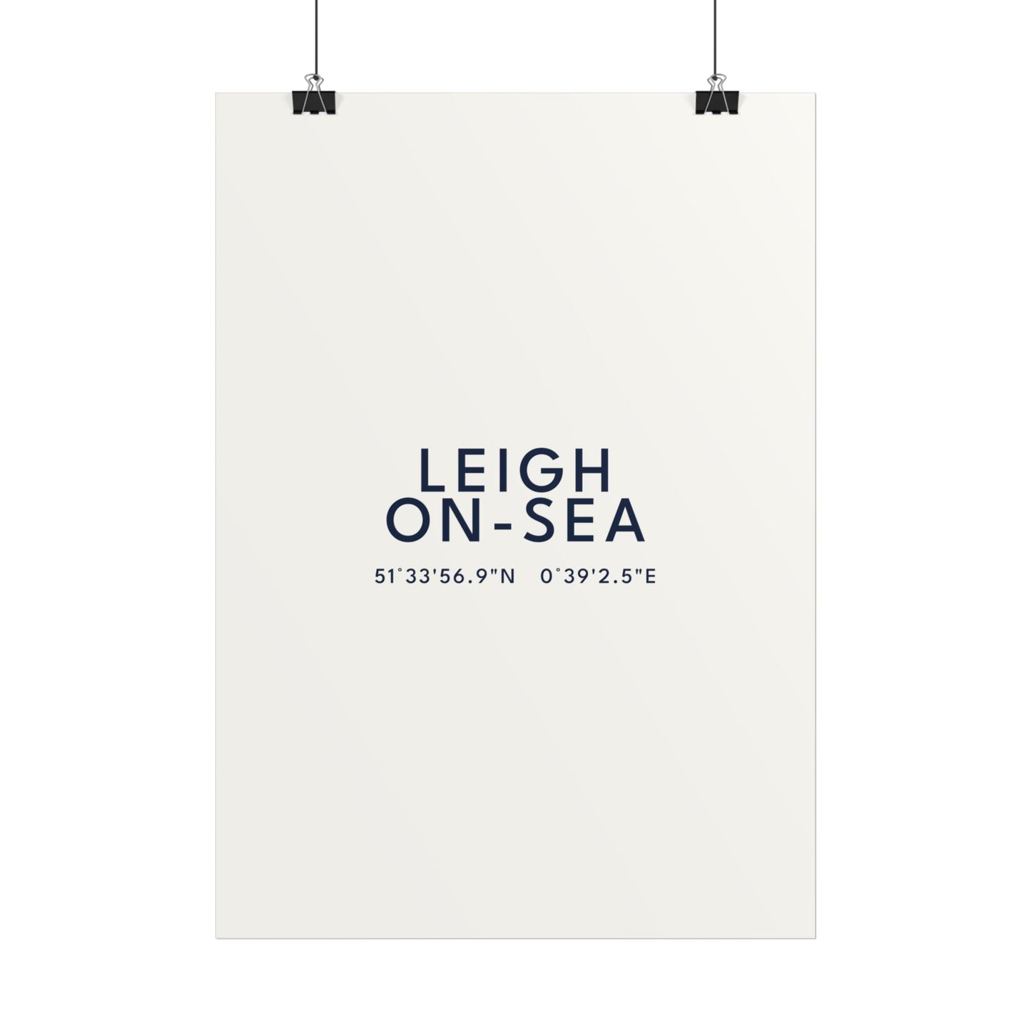 Leigh-on-Sea — Coordinates Print (White)
